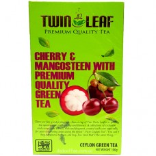 Чай TwinLeaf Зелёный с кусочками Вишни и Мангустина 100g