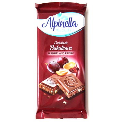 Шоколад Alpinella Изюм и Орехи 100g