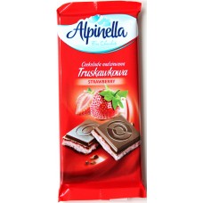Шоколад Alpinella Клубника 100g