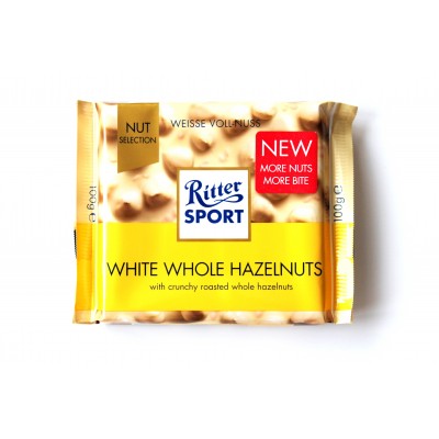 Шоколад Ritter Sport белый с целыми орехами 100g