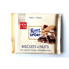 Шоколад Ritter Sport бисквиты и орехи 100g