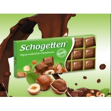Шоколад Schogetten Alpine milk chocolate with Hazelnuts 100g