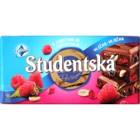 Шоколад Studentska Молочный Малина 180g