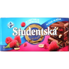 Шоколад Studentska Молочный Малина 180g