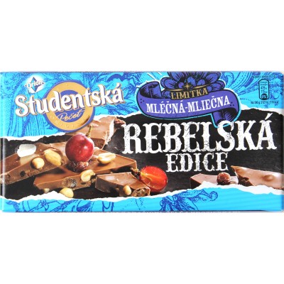 Шоколад Studentska Rebelska Молочный Изюм/Орех 180g