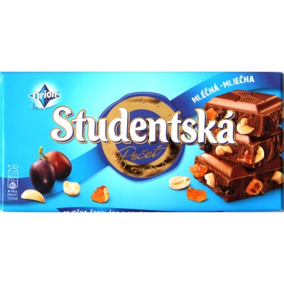 Шоколад Studentska Молочный Изюм/Орех 180g