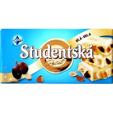 Шоколад Studentska Белый Изюм/Орех 180g