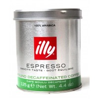 Кофе молотый ILLY Espresso Decaffeinated 125g Банка
