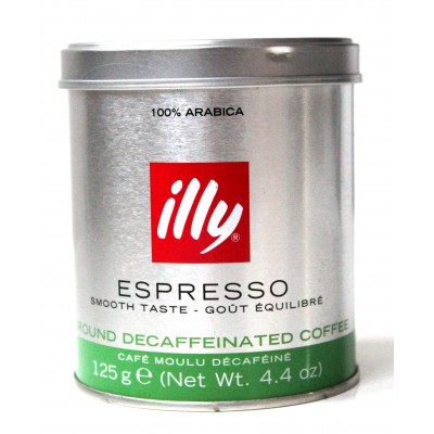Кофе молотый ILLY Espresso Decaffeinated 125g Банка