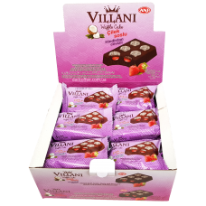 Вафли Villani Кокос с Клубникой Блок (24шт.)