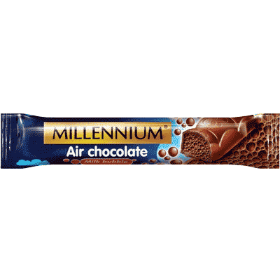 Шоколадный батончик "Millennium" пористый молочный