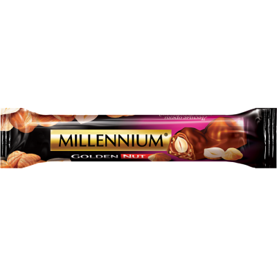 Шоколадный батончик "Millennium" черный с целым орехом