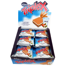 Вафли Triplex Молочные с Орехами Блок (24шт.)