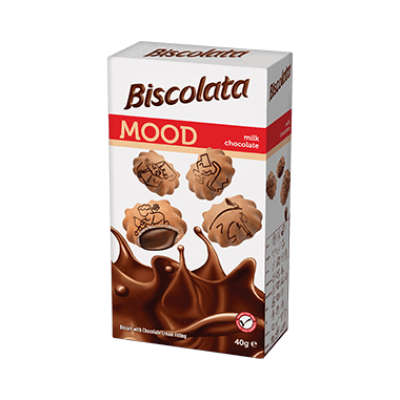 Печенье Biscolata Mood 40g Шоколад (12уп./блок)