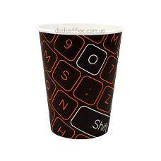 Стаканчики бумажные "Клавиатура" 250 мл. (50шт./уп.) (КР-75)