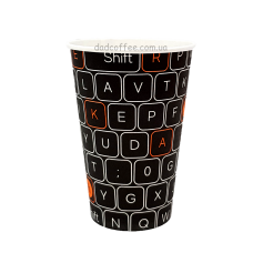 Стаканчики бумажные "Клавиатура" 340 мл. (50шт./уп.) (КР-80)