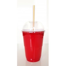 Стаканчики "Купол с крышкой" Красные 500 мл. (50шт./уп.) Huhtamaki