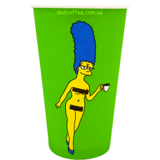 Стаканчики бумажные "Симпсоны" 500 мл. (35шт./уп.) (КВ-91)