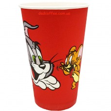 Стаканчики бумажные "Том & Джерри" 500 мл. (35шт./уп.) (Т-91)